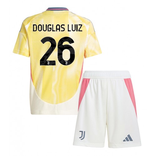 Dětský fotbalový dres Juventus Douglas Luiz #26 2024-25 Venkovní Krátký Rukáv (+ trenýrky)